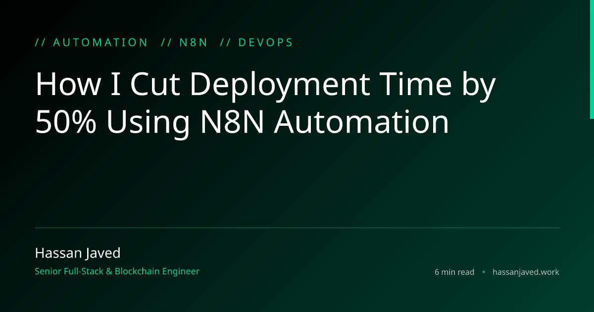 How I Cut Deployment Time by 50% Using N8N Automation