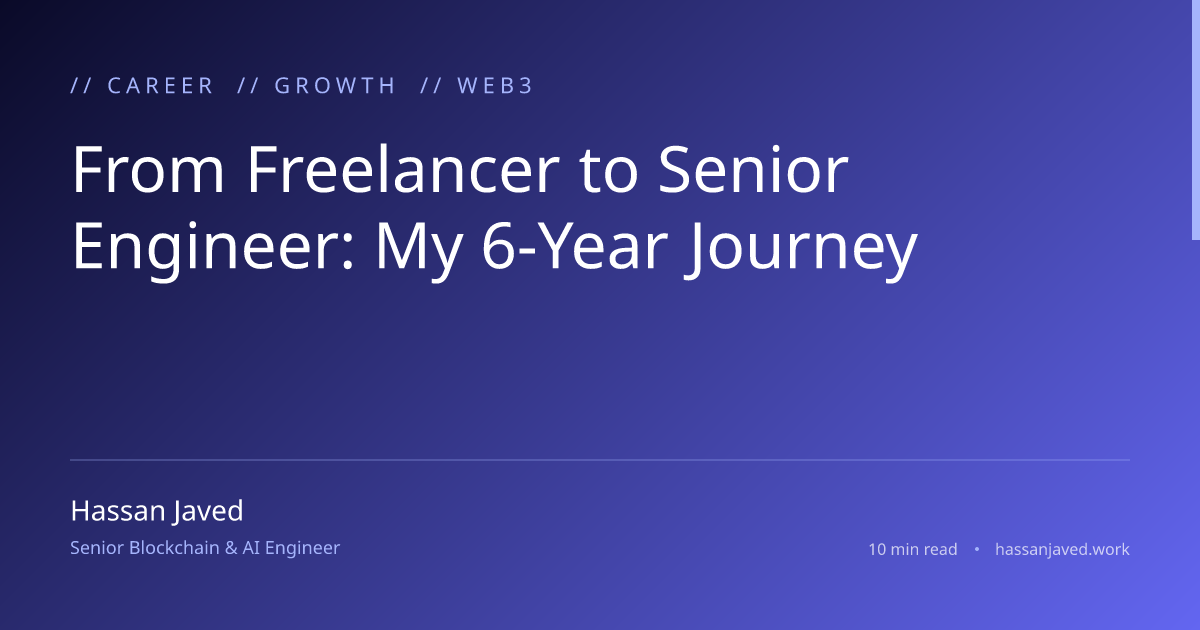 From Freelancer to Senior Engineer: My 6-Year Journey