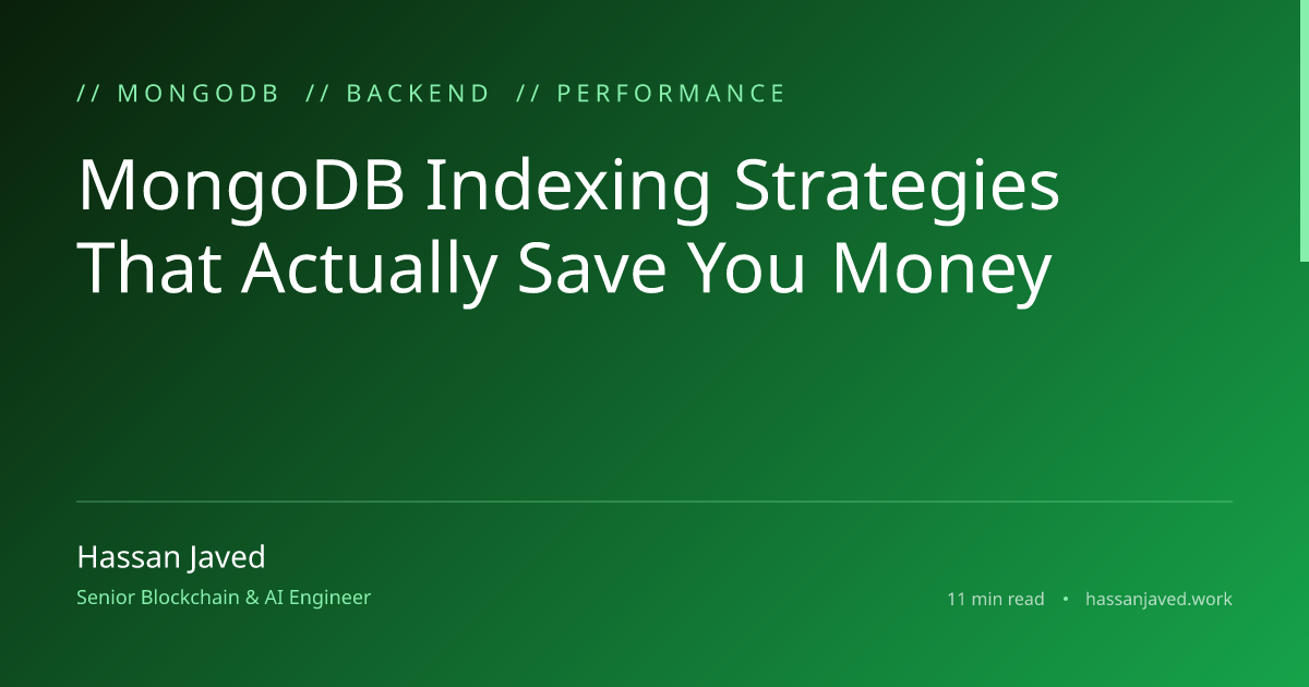 MongoDB Indexing Strategies That Actually Save You Money